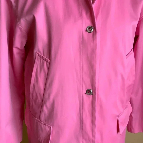 JONES NEW YORK Pink Toggle Trench Coat Size S - Picture 7 of 16